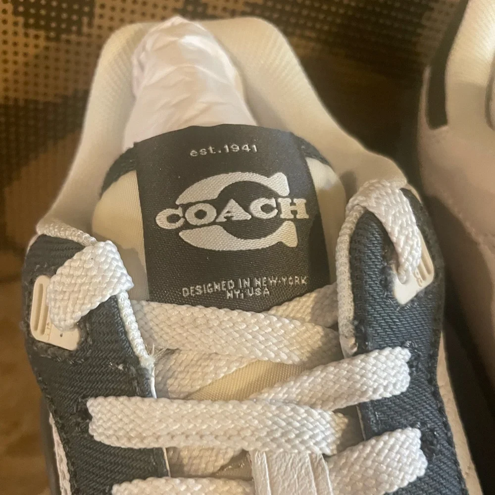 COACH NIB Women’s Charcoal SoHo Denim Sneakers Size 8 - Picture 10 of 17